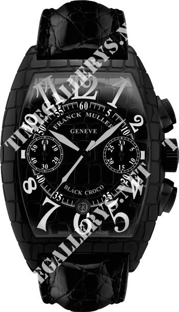 Franck Muller Croco Chronograph White Gold 8880 CC AT BLK CRO OG