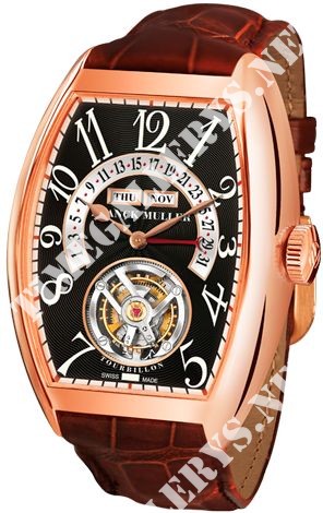 Franck Muller Cintree Curvex Master Calendar Tourbillon 7880 T MC RG Black