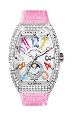 Franck Muller Vanguard Lady Lune Steel 46 mm V 35 SCAT FO COL L D 1R ST