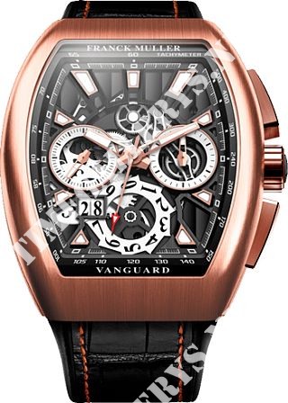 Franck Muller Vanguard Grand Date Rose Gold Orange V 45 CC GD SQT BR O