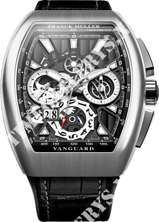 Franck Muller Vanguard Grand Date White Gold Black V 45 CC GD SQT BR B