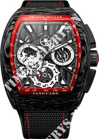 Franck Muller Vanguard Grand Date Carbon Red V 45 CC GD SQT CARBONE R