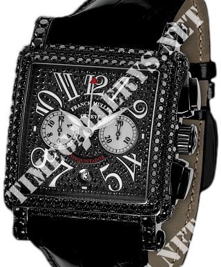 Franck Muller Conquistador Cortez Chronograph, Black Diamonds 10000 H CC NR DCD